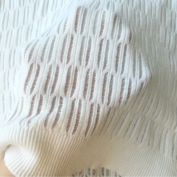 Heather B Pure Cotton Mesh Crochet Sleeveless Sweater Coverups - Picture 10 of 12